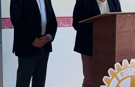 Discours  de Madame Le Maire avec le Président Rotary Ploubalay